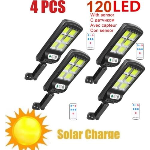4pcs tabular oblong Solar Light Outdoors Solar Lamp Garden Home Outdoor Yard Garden wall security motion sensor remote human ind