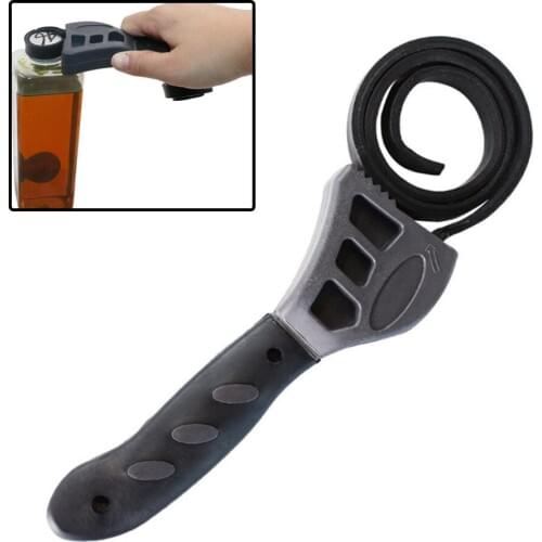 500mm Multi-function Universal Wrench Car Repair Black Rubber Strap Adjustable Spanner For Any Shape Opener Hand Tools