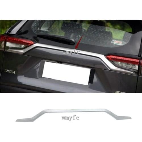 Car Accessories ABS Chrome Exterior Decoration Rear Trunk Streamer Tail Gate For Toyota RAV4 2019 2020
