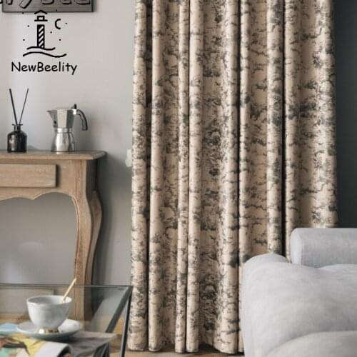 Free Shipping Bronzing Jacquard Curtains for Living Room Nordic Light Luxury Flannel Curtain Shading Bedroom Bay Window Finished