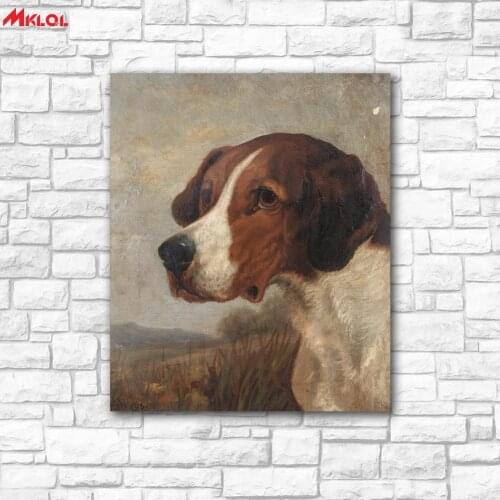Large Wall Art The Watcher Dog Canvas Painting For Living Room Home Decoration Oil Painting On Canvas Wall Painting Unframed