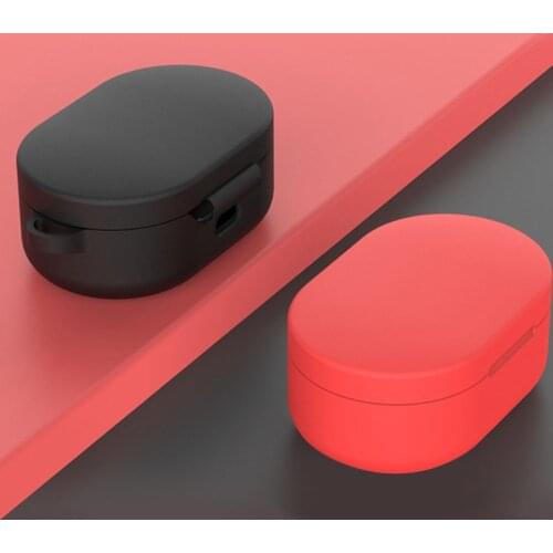 2020 New For Redmi Mi AirDots AirDots Earphone Case with Buckle Silicone Case Cover Wireless Bluetooth Cases Soft TPU Shell