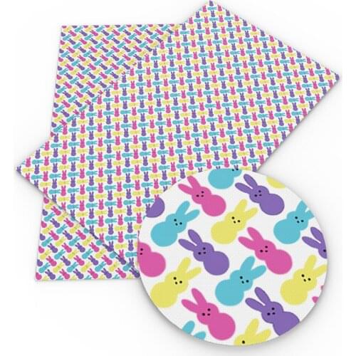 David angie20*33cm Easter Egg Synthetic Leather Patchwork For Hair Bow Bag Wallet Phone Cover DIY,1Yc10412