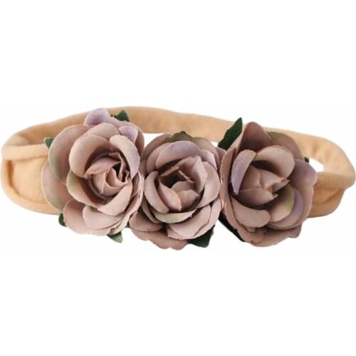 Kids girl nylon Rose flower headband