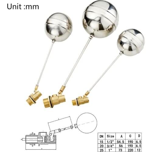 DN15 DN20 DN25 Metal Float Valve Cold Hot Water Tank Liquid Level Control Valve Dropshipping