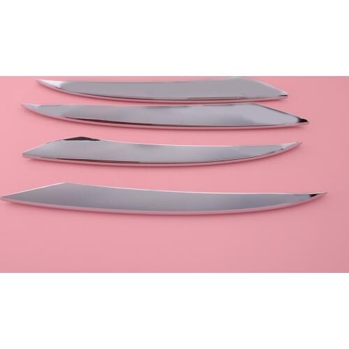 4Pcs New Car ABS Chrome Fog Light Grille Cover Trims Fit for Mercedes Benz E-Class W213 A238 S213 C238 2018 2019 2020