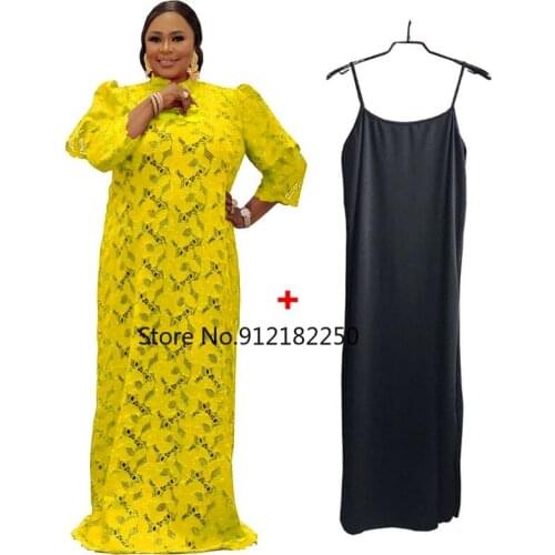 Lace Long Maxi Dress African Dresses for Women 2021 New African Clothes Dashiki Party Abaya Dubai Boubou Robe Africaine Femme