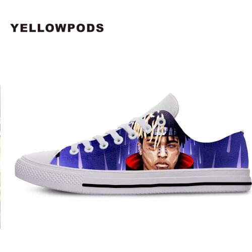 Mens Shoes Casual Hot Fashion Xxxtentacion Men/Women Print Fashion Casual Lightweight Shoes Customized White Brand Shoes