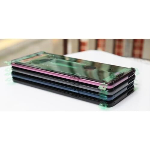 Original Middle Frame For Samsung Galaxy S9 G960F S9+ S9 Plus G965F Mid Bezel Metal Frame Housing Chassis With Parts Replacement