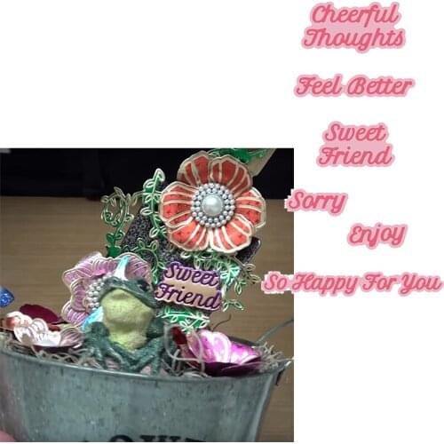 Greetings&Phrases Metal Cutting Dies Blessings Dies Cuts For Card Making 2020