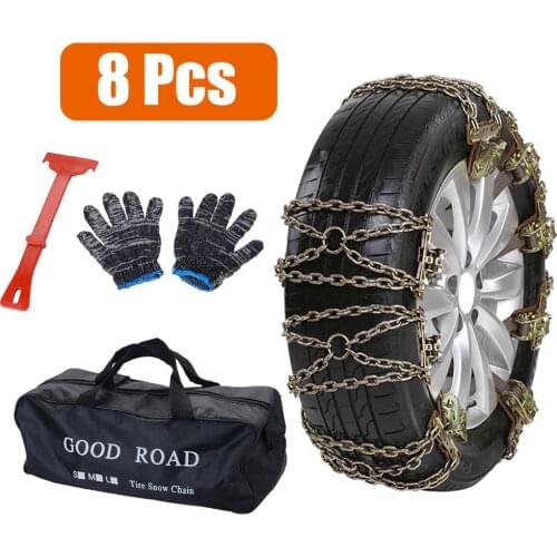 Anti-Skid Iron Car Tire Snow Chains Emergency Metal Snow Mud Sand Tyre Chains Suitable for Tire Width 165-215mmm
