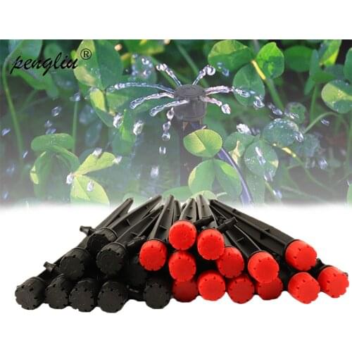 Garden Micro Bubbler Drip Irrigation Adjustable Sprinkler 360° Dripper Inserting Ground Use 4/7mm Hose Agriculture Greenhouses