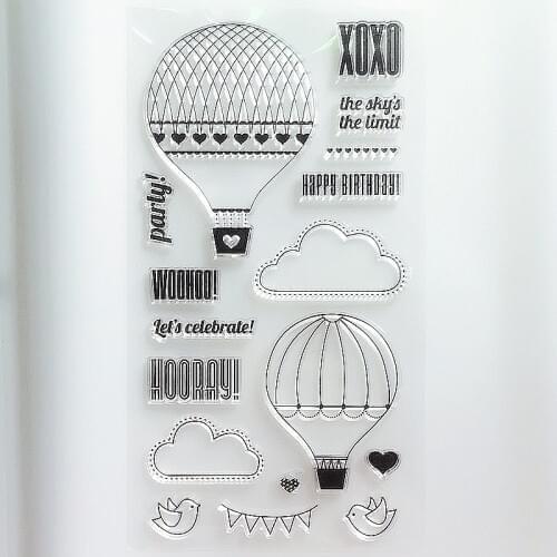 YLCS265 Balloon Silicone Clear Stamps For Scrapbook DIY Album Paper Card Decoration Embossing Folder Rubber Stamp Tools 11*20cm