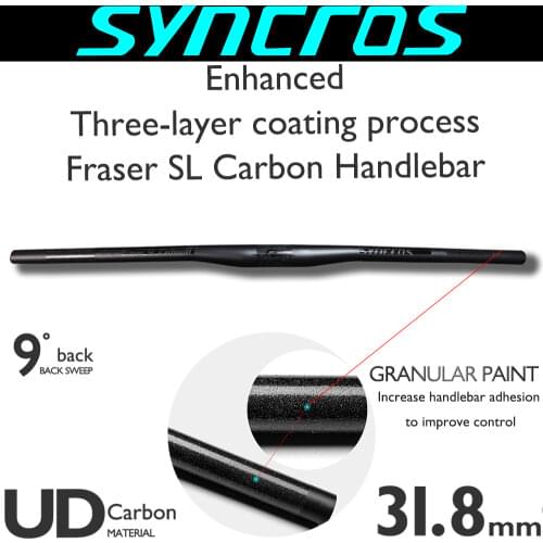 SYNC Fraser SL Full Carbon Handleba Mountain Bicycle MTB Bike handlebar/Flat/Rise Clamp 31.8mm660-740mm back sweep 6°/15