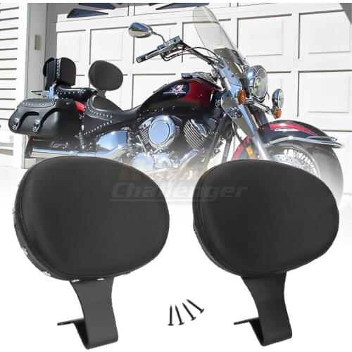 Synthetic Leather Motorcycle Backrest Sissy Bar Back Rest Cushion Pad Seat Cover For Yamaha V Star 1100 XVS 1100 Drag Star 98-18