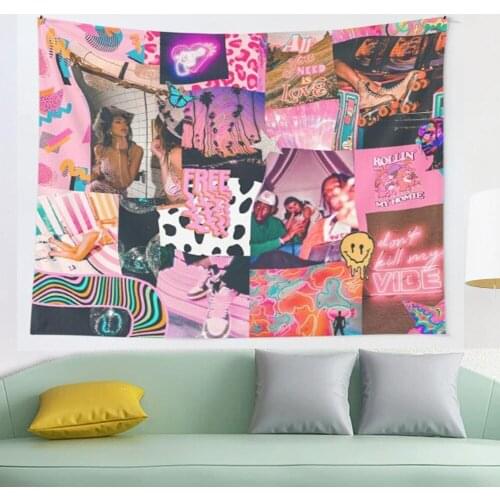 Trippy baby collage tapestry Cover Beach Towel Picnic Yoga Mat Home Decoration Wall Hanging