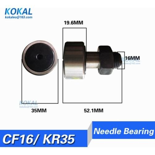 [CF16]High Quality CF16/KR35/KRV35 M16 35mm Cam Follower Bolt-type Needle Roller Bearing Hot Sale Needle Bearing Roller