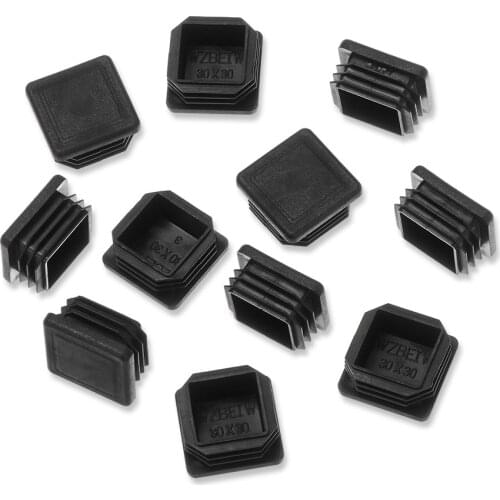 10pcs Plastic Furniture Leg hole Plug Black Blanking End cover steel square Tube hole cover anti-slip mat Furniture Accessories