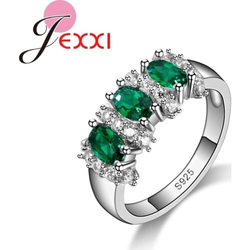 New Four Colors Fashion CZ 925 Sterling Silver Ring Women Wedding Luxury Engagement Party Jewelry