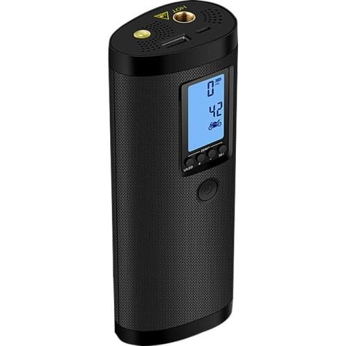 12V Portable Multifunctional Motorcycle Tire Pump Mini Wireless Electric Car Air Pump With Lighting Mobile Phone Charging Functi