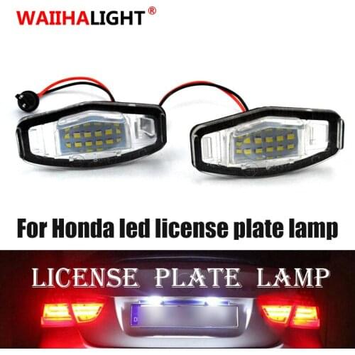 2Pcs Car LED License Plate Light Lamp for Honda Civic City Legend Accord For Civic VII4 5D VIII