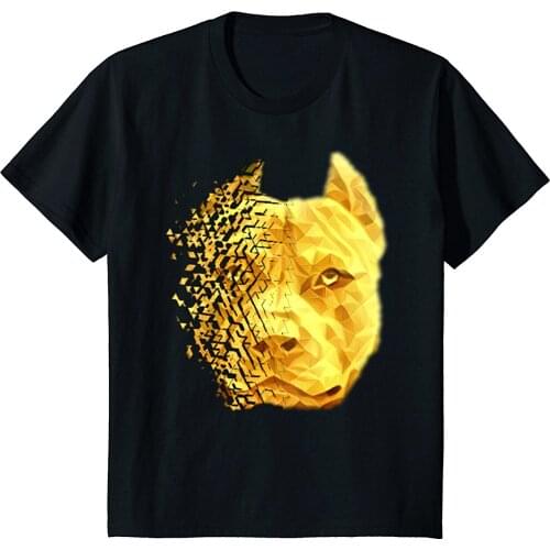 2019 Hot sale Fashion 100% cotton Pit Bull Shattered Gold Designer T-Shirt Tee shirt