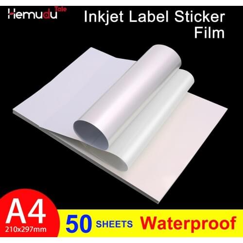 50 Sheets A4 Laser Inkjet Printer Copier Craft film Self Adhesive Sticker Label Matte Surface film Sheet