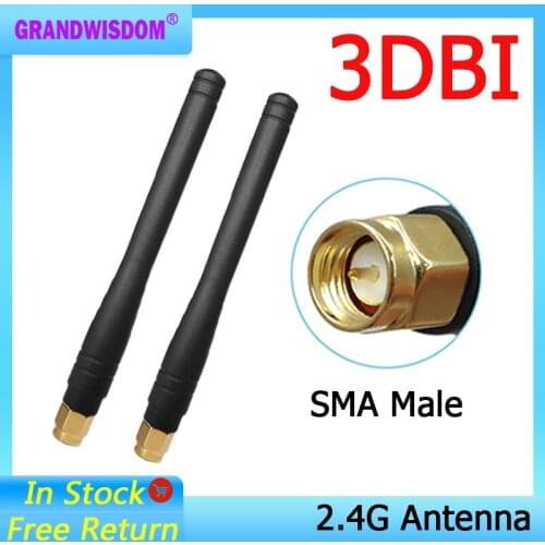 2.4GHz WIFI 2.4G Antenna PBX 2dBi-3dbi Aerial SMA Male connector wi fi antena 2.4 ghz antenne wi-fi for Wireless Router antenas