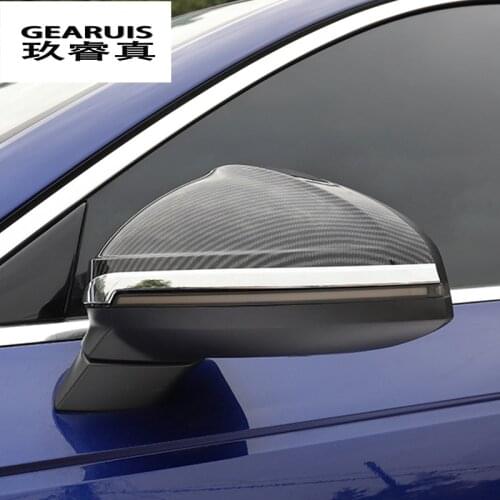 Car styling for Audi A4 B9 rearview mirror frame door mirror decoration protection panel covers Stickers Trim Auto accessories