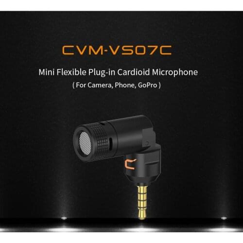 COMICA CVM-VS07 Omnidirectional Mini Microphone for GoPro DSLR Camera Phone Stabilizer Mic for Video Recording(3.5mm TRRS)