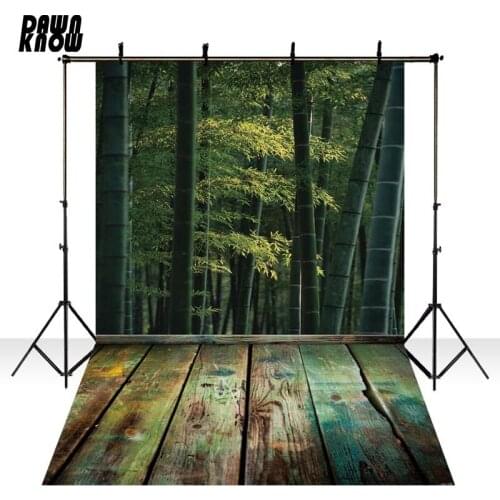 DAWNKNOW Bamboo Forest Scenic Photography Background Wood Floor Photocall Shoot Backdrop Wedding Children Photo Studio GY106