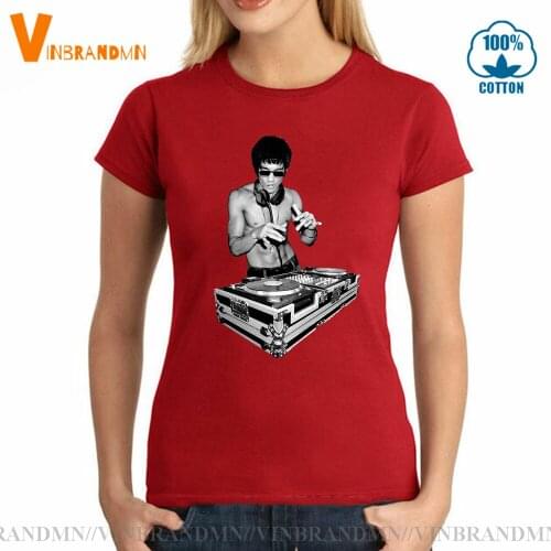 Movie Fan Kung Fu King T-Shirts Dragon Legend DJ Lee Tshirt Camiseta Streetwear Jeet Kune Do Top Tee Funny Brucee Lee DJ T Shirt
