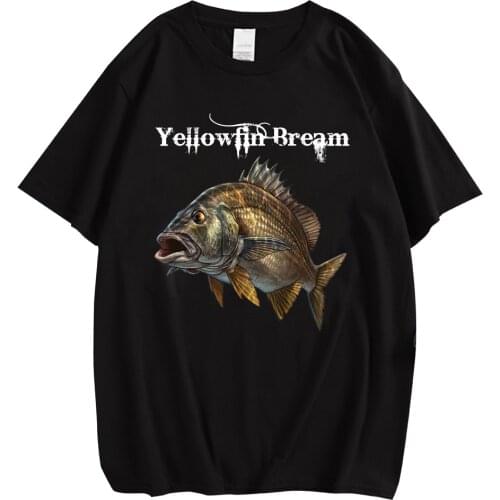 CLOOCL Yellowfin Bream Cotton TShirt Printed Harajuku Shirt Unisex Cool Streetwear Tee Casual Short Sleeve Shirt Drop Shipping