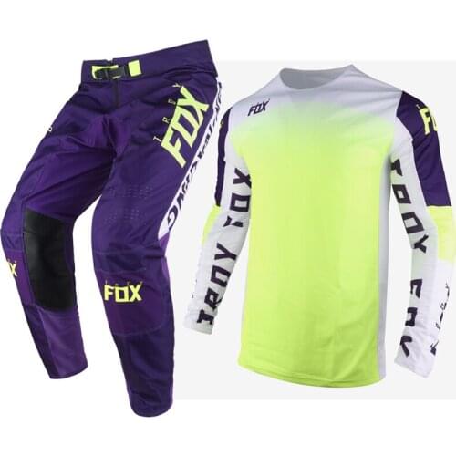 2020 Motorbike Racing MX ATV Dirt Bike Racing Jersey Pant Combo Motorcycle Gear Set Street Moto Green Set
