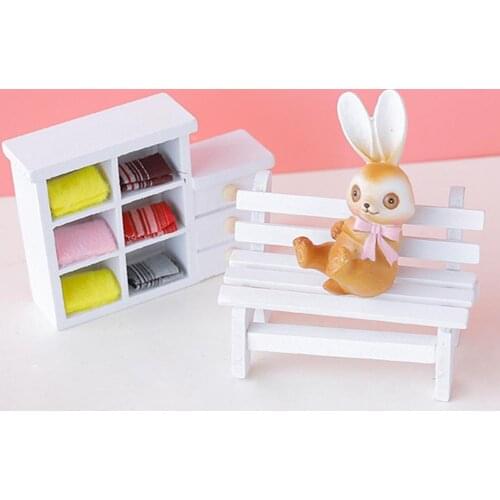 Miniature Wooden Chair Desktop Ornament Shooting Props Dollhouse Home Decor Gift Decoration Crafts