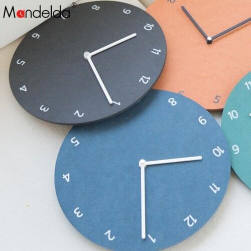 Mandelda Wall Clock Relogio De Parede Pvc Digital Horloge Mural Reloj Pared Wall Watch Self Adhesive Wall Clocks