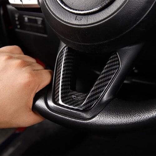 Steering Wheel Decoration Trim Abs Car-Covers Upgrade for Mazda 3 2018 Cx-5 2017