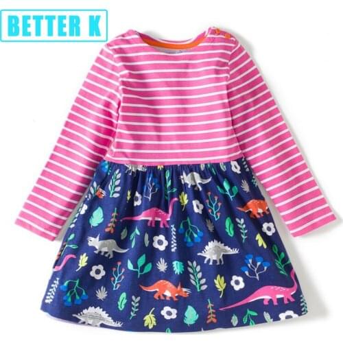 Toddler Dresses 100% Cotton Long Sleeve Baby Girls Dress Princess Dress Girls Clothing Costume for Kids Clothes 24M-12 Year