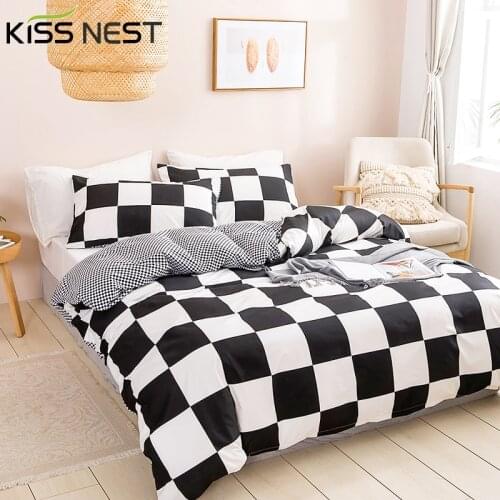Plaids and covers home bedding sets 2/3 pcs duvet cover sets bed linen flat sheet Bedding Set Winter Full King Single Queen