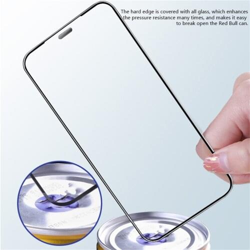 1pcs Suitable For iPhone 12 Dust-Proof Mesh Screen Printing HD Tempered Film Full Cover Protective Glass Tempered Film