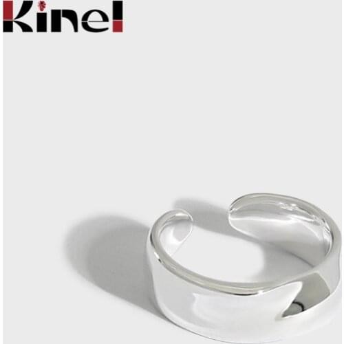 Kinel 100% Silver 925 Jewelry Korean Irregular Glossy Earrings Ear Clip For Women Wedding Party Girl 2021 New Fashion