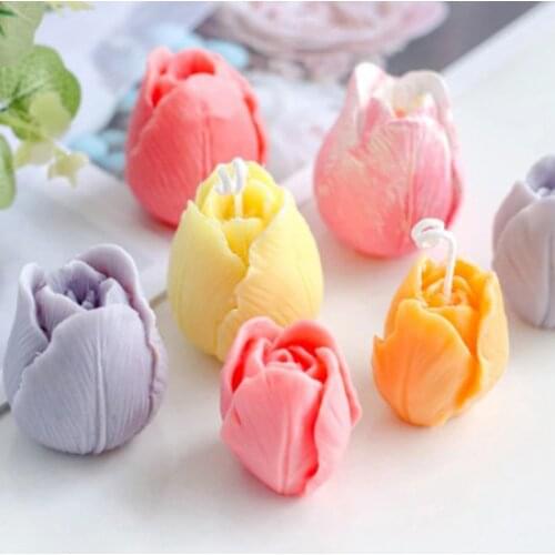 Silicone Candle Molds Resin Clay Soap Mold Gumpaste Chocolate Fondant Cake Decorating Tools
