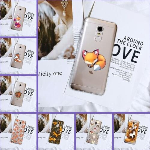 For Pocophone F1 Xiaomi Redmi S2 6A 5 Plus 4A Case Silicone Kawaii Fox Cute Soft Back Cover For Redmi Note 6 Pro 5A Prime 5 4 4X