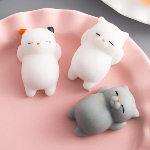Random 5pc Creativity 3D Cute Mini Cat Bunny Bear Sea lion Ornaments Can Squeeze Healing Fun Kawaii Home&Room Decor Accessories