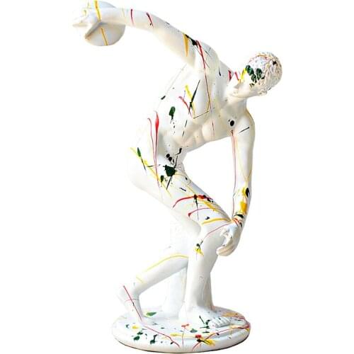 EUROPEAN ABSTRACT ART STATUE SPORTS HUMAN FIGURE ART STATUE RESIN CRAFTS ORNAMENTS HOME STUDY DECORATION ACCESSORIES GIFTS