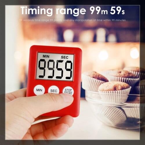 Kitchen Timers Magnetic Slim LCD Timer With Digital Screen Stopwatch Alarm Cooking Timer Outdoor Countdown Clock Kitchen Gadgets