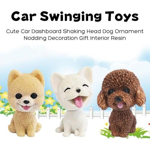 Car Dashboard Decor Nodding Puppy Toys Shaking Head Dog Ornaments Car Bobblehead Dog Toy Wobble Shaking Head Dolls Car Home Room