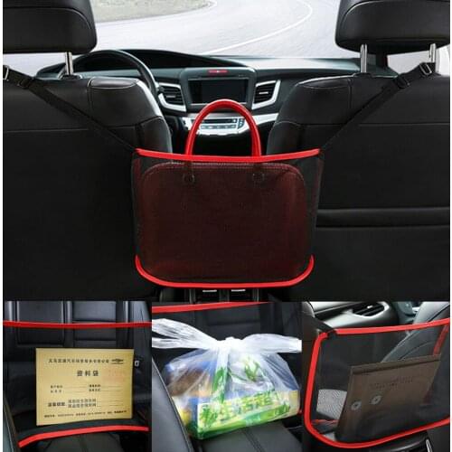 Seat Gap Storage Mesh Bag Universal Handbag Holder Car Net Pocket Stowing Tidying Auto Organizer Interior Accessories