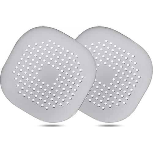 Hair Extension Device, Square Drainage Cover Suitable For Shower Silicone Hair Plugs, With Suction Cup,2 Pieces-ABUX