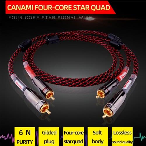 YYAUDIO Canare L-4E6S HIFI RCA Cable SPDIF Digital Audio Cable / Thickened Wall Budweiser RCA Cable W/ Dual Magnetic ring